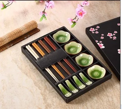 Столовая посуда в японском стиле комплект chopticks Керамика суши сашими соевым соусом блюдо упакованы в подарочной коробке(12 шт./компл
