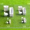Ensemble de meubles de salle de lavage, Architecture 1:25 1:30 1:50 1:75, modèle à échelle, meuble de baignoire, bassin de Toliet pour Design d'intérieur, 5 pièces/lot ► Photo 1/6