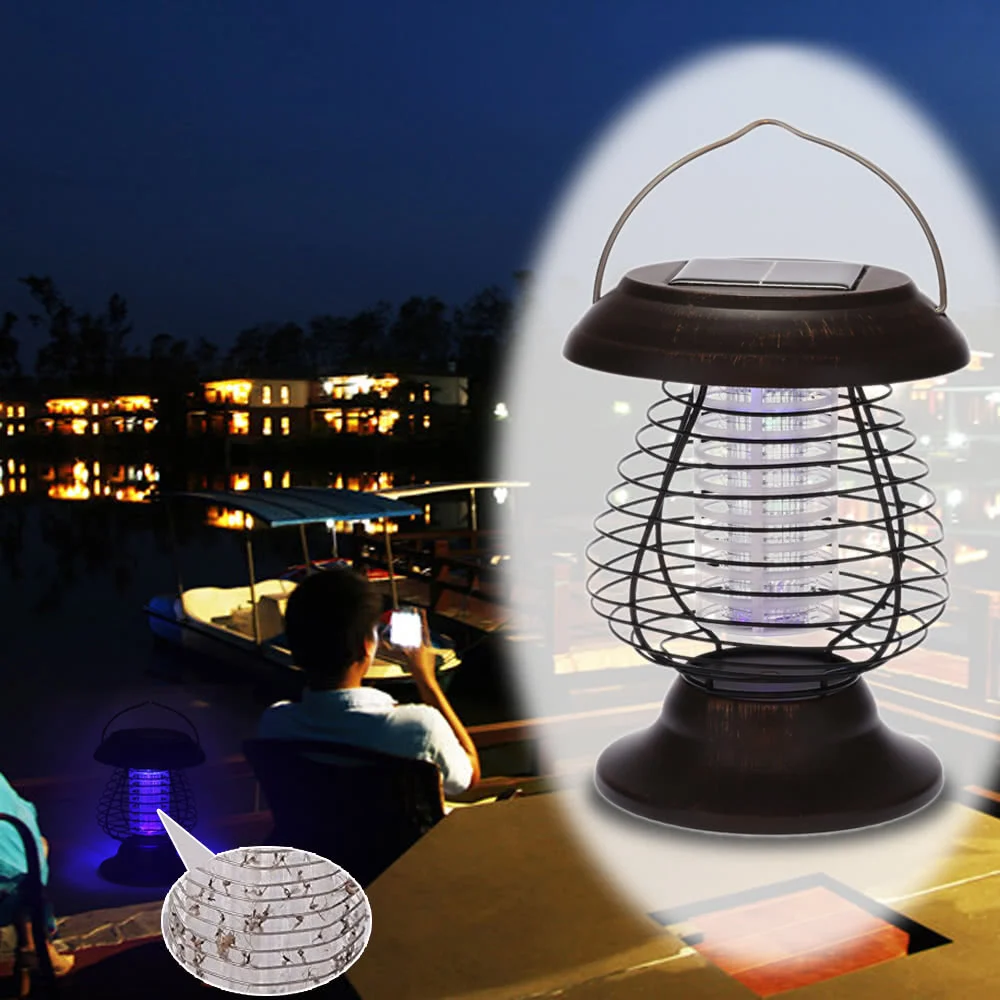 

LED Solar-Powered Mosquito Killer Light UV Bug Zapper Bug Zapper Repellant Pest Insect Lamp LED Garden hang & table light