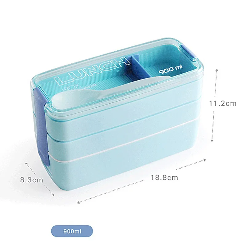 Новые 3 слойная пластиковая коробка для бенто японский Стиль Еда суши контейнер для хранения детей Школа офисный Ланч-бокс набор посуды