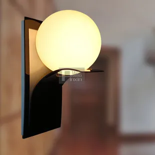 

Modern brief round ball wall lamp rustic aisle lights corridor wall lamp