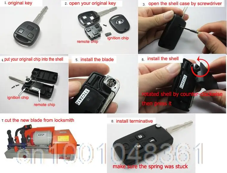 1 Button Remote Flip Folding Key Shell Case For Fiat Seicento Punto Stillo Bravo 