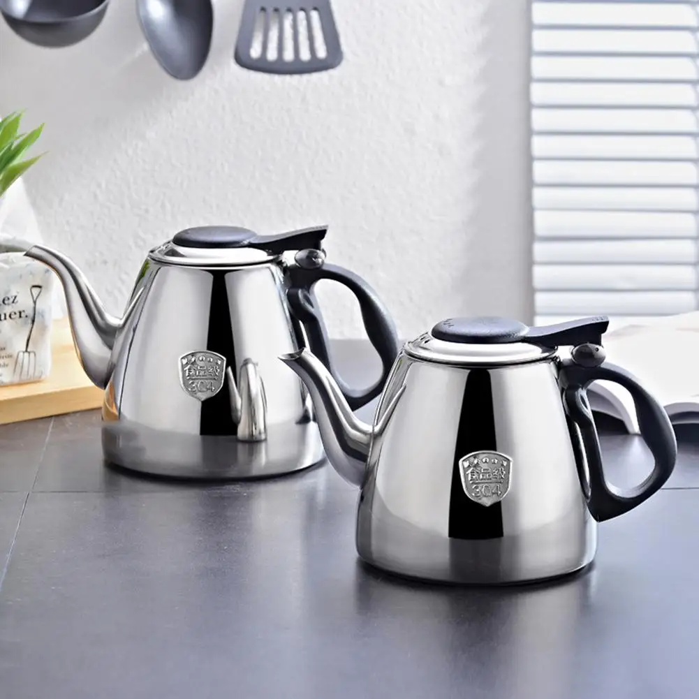 

1Pcs Household Hotel Stainless Steel Induction Cooker Tea Drink Kettle Pot Container Large Capacity Teapot