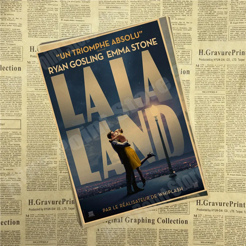 LA LAND фильм ретро крафт-бумага плакат ретро художественные изделия для стен Стикеры гостиной краски бар кафе