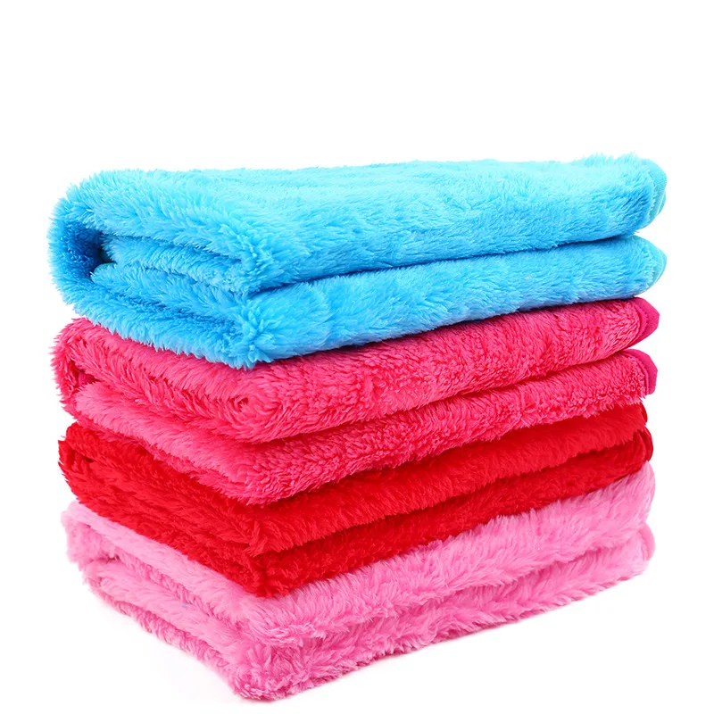 Free shipping fast drying solid color pet grooming towels High quality