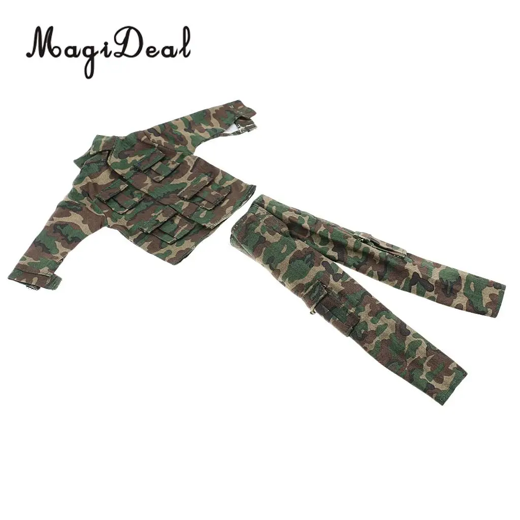 MagiDeal 1/6 Scale Clothes Soldier Camouflage Combat Uniforms for 12 Inch Male Military Action Figure Model Collection