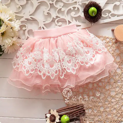 Кружевная юбка-пачка для малышей, Новые многослойные юбки-пачки для девочек, детские короткие юбки