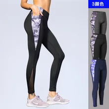 Бесшовные с высокой талией для йоги леггинсы колготки женские тренировки сетка дышащая одежда для фитнеса тренировочные брюки спортивная одежда для бега SP-092