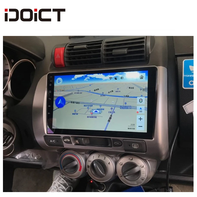 IDOICT Android 8,1 ips 2G+ 32G Автомобильный dvd-плеер gps навигация Мультимедиа для Honda Fit Jazz Радио 2004-2007 стерео