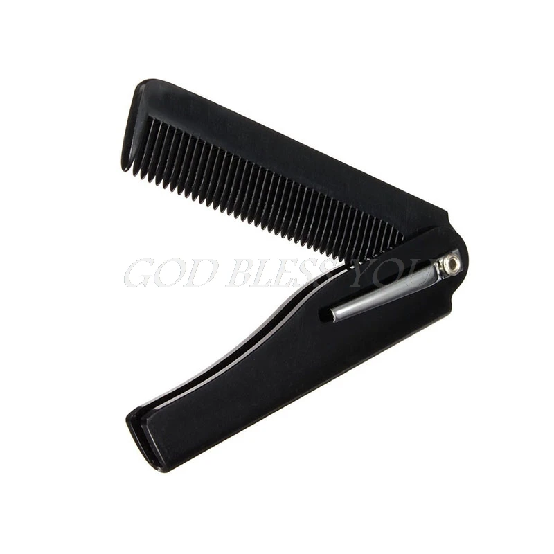 

1Pc Fashion Mens Womens Handmade Folding Pocket Clip Hair Moustache Beard Comb