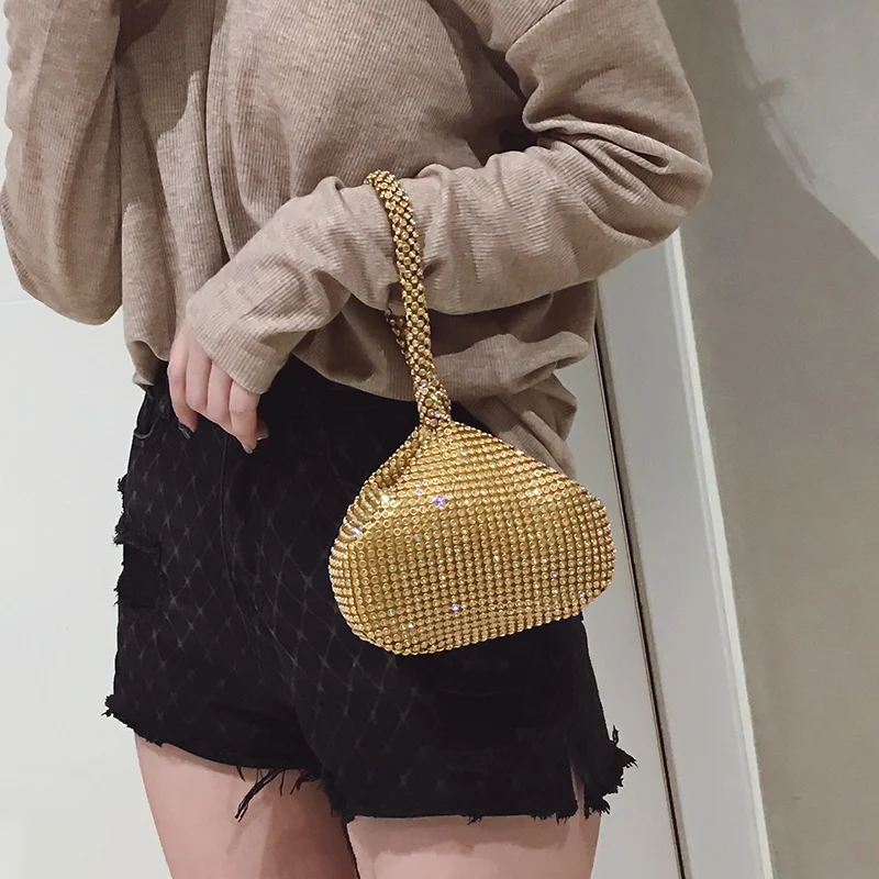 

Women Bag Gold Day Clutch Evening Bags Party Clutches Women Handbags Metal Flower Shinning Minaudiere Top-Handle Bags 479