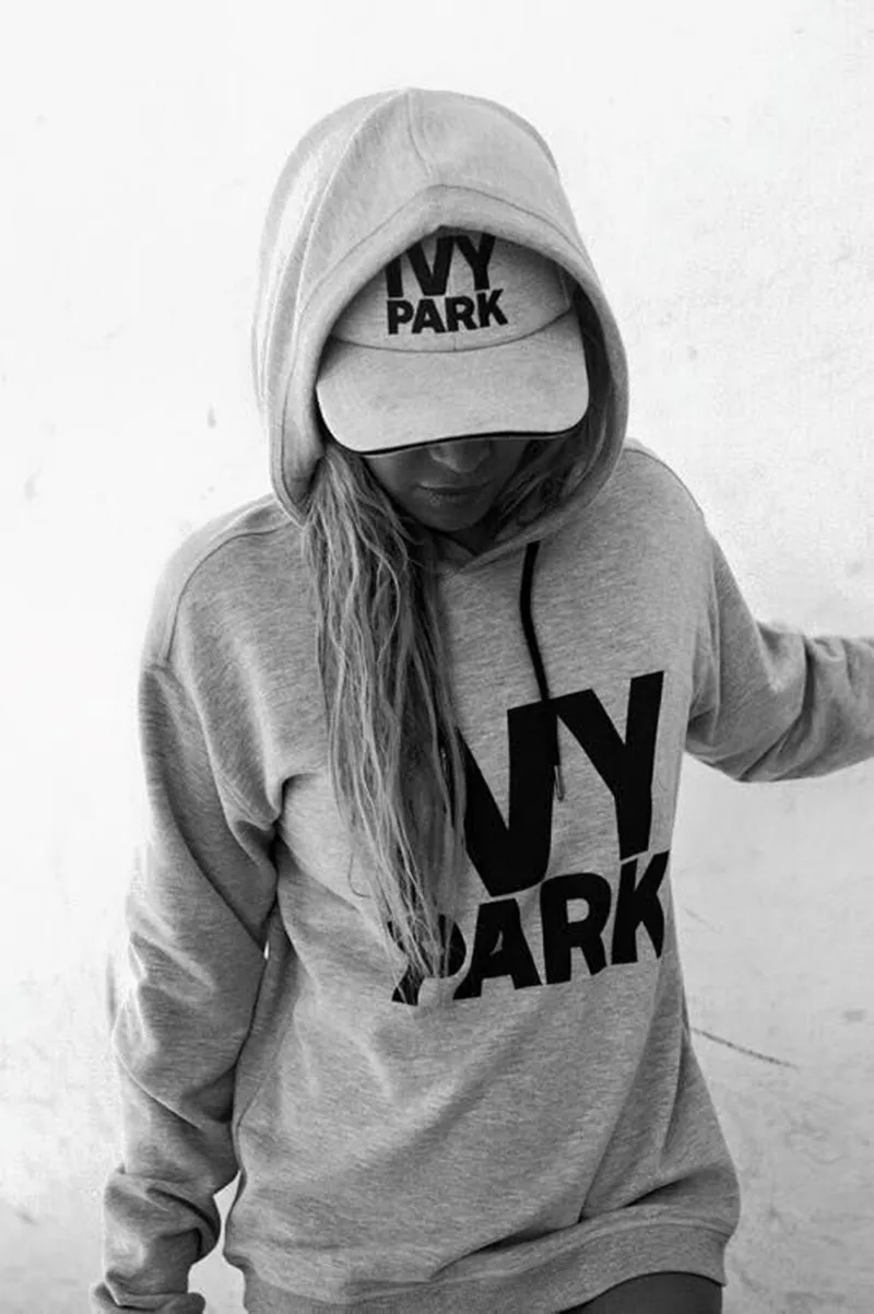 

Hot IVY PARK Letter Print Women Hoodies Sweatshirts Long Sleeves Korean Hooded 2019 Plus Size Autumn Loose Pullovers Female -N