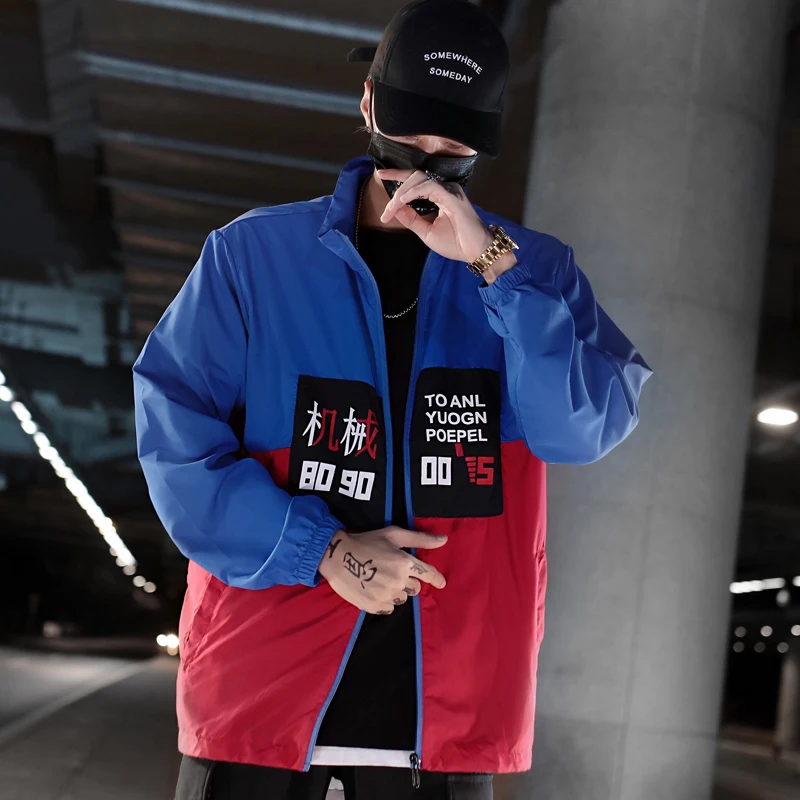 Винтажные летние легкие мужские куртки в стиле хип хоп Панк Rave Anorak уличная