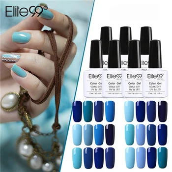 

Elite99 10ML Gel Varnish Lacquer Pure Colors 4Pieces/Lot Nail Art DIY Soak off Enamels LED UV Long-lasting Nail Gel Polish