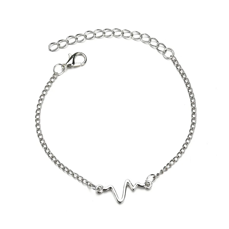 

simple fashion personality all-match elegant girl electrocardiogram geometric pattern charm Bracelet women