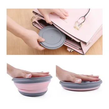 

Microwave Popcorn Foldable Easy Use For DIY Food Making Home Kitchen Collapsible Silicone Bowl