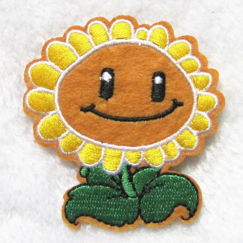 

2018 Parches 2 Pieces Sunflower Smile Flower Iron On Patch Fabric Applique Motif Children Floral Decal 2.3 X Inches (6 5.5 Cm)