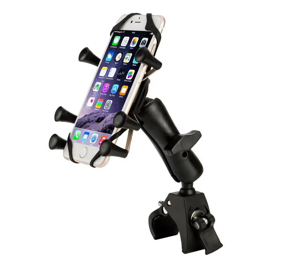 Bicycle Handlebar Tough Claw Clamp Mount with Universal X Grip Phone