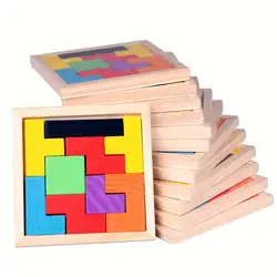2 шт. классический тетрис деревянные головоломки детские игрушки Раннее Обучение детские деревянные пазлы Игрушки Новые образовательные