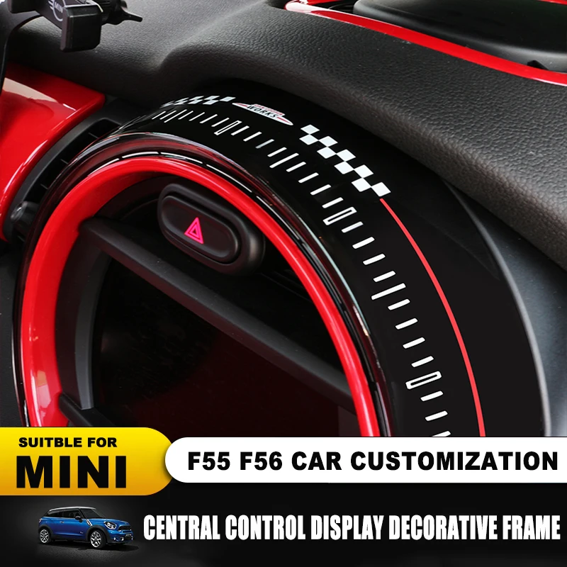 Сменная наклейка на рамку дисплея для BMW Mini Cooper F55 F56 аксессуары экрана управления