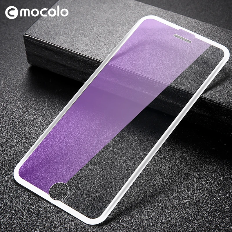 

Original Mocolo 3 in 1 Screen Protector Glass For iPhone 6 7 8 3D Curved Edge Tempered Glass Film Full Cover Anti Blue Light