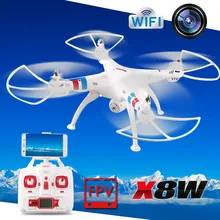 Free shipping 50cm 2.4G Syma X8W RC Drone Quadcopter with FPV WIFI 2MP camera Remote control helicopter with 2000mAh bettery