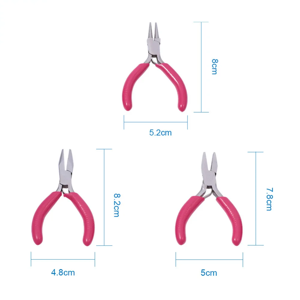 6 шт./лот переносной ювелирный набор Клещи DIY ювелирные инструменты и оборудование для изготовления ювелирных изделий из углеродистой стали DeepPink