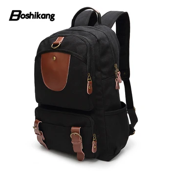 

Boshikang Travel Rucksack Multifunctional Travel Bucket Backpack Men Rugzak Canvas College Student School Backpack