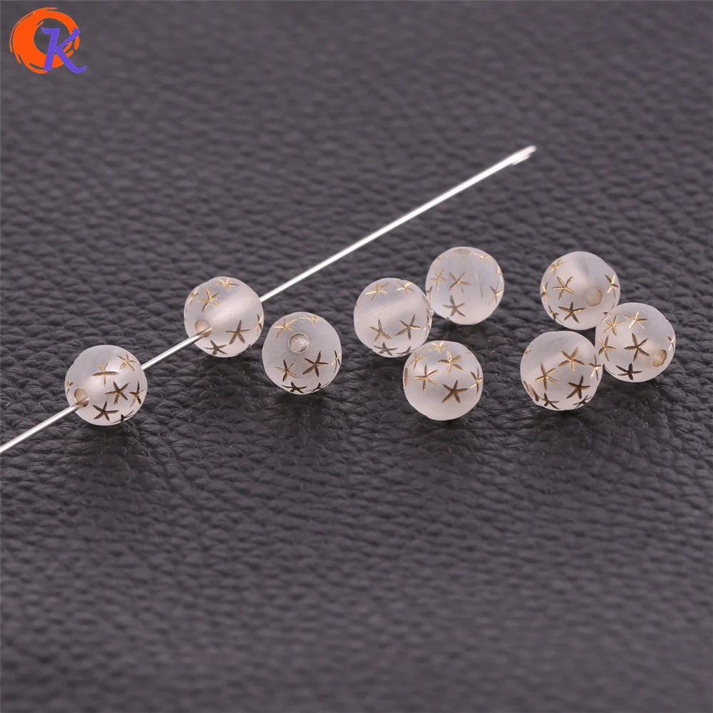 

Cordial Design 1500pcs 8mm Matte Acrylic Beads/Jewelry Accessories/Antique Beads/Gold Stripe Bead/Hand Made/Earring Findings