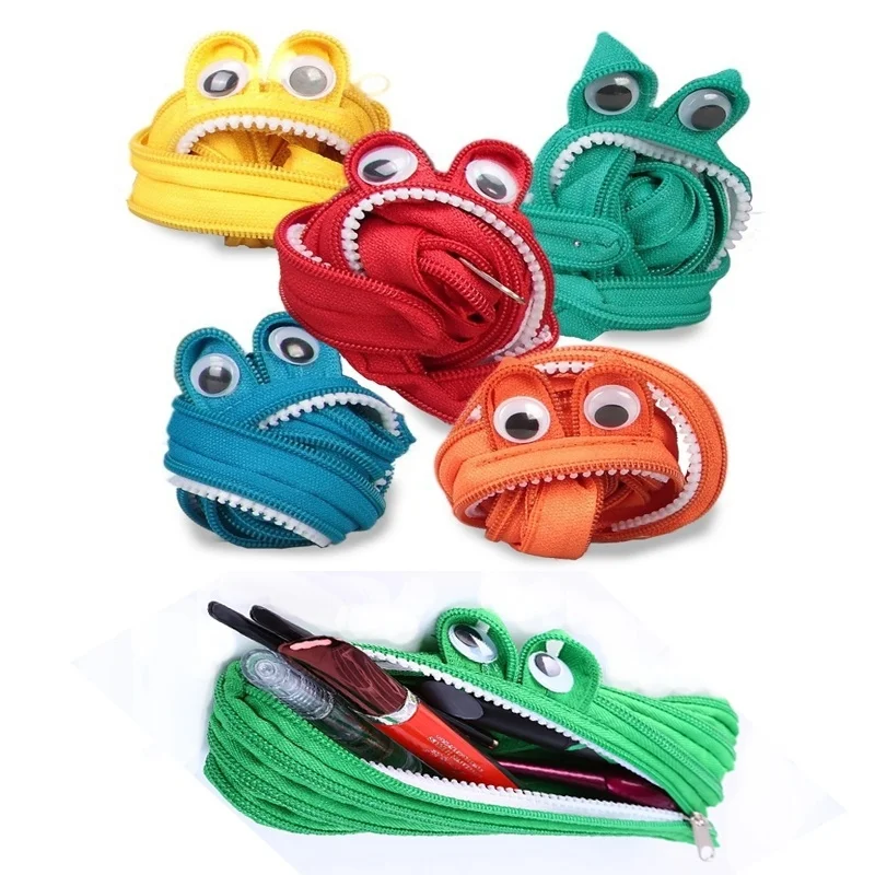 

Creative Stationery Large Capacity Canvas Zipper Pencil Case Women Makeup Bag Wallet Home Office Decor