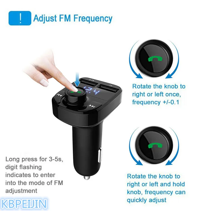 

Bluetooth Car Transmitter Dual USB Car Charger TF Card Car-Styling for Citroen c2 c4 c5 c4l c3 saxo xsara picasso accessories