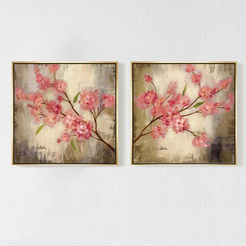 Canvas HD Printed Handpaint Flower Painting Space Modular Picture Home Decorate Poster Prints Wall Art Printing Discounted