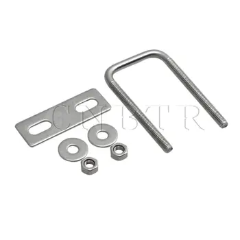 

CNBTR Stainless Steel Hardware Square U Bolts with Locking Nuts And Washers Replacement Parts and Accessories for Fixing
