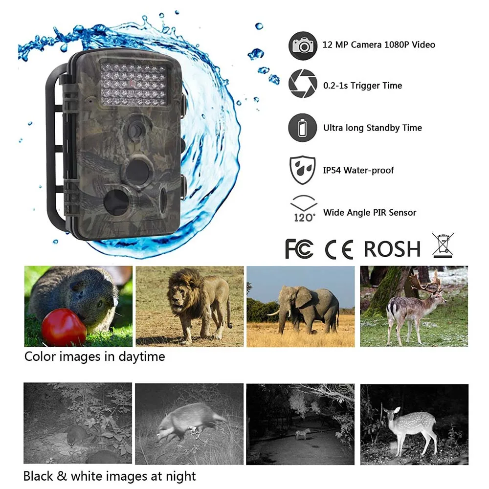 HD 1080 P охотничья камера высокого качества Водонепроницаемая видеокамера игра в дикой природе камера s Ловушка
