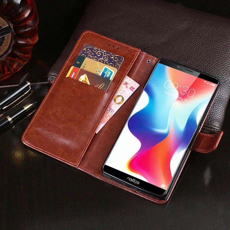 IDEWEI для TP Link Neffos X9 чехол роскошный кожаный телефона TP913A защитный флип