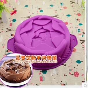 

1PCS 7.2 inches Silicone rose shape cake mold Mete Bundt pan Baking Pan Tray
