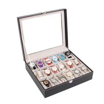 

18 Grids Handmade Watch Box Clock Box Time Box Watch Case for Watch Holding