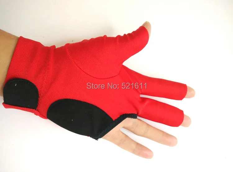 10 шт./партия, IBS Бильярд Пул Снукер, перчатки с тремя пальцами, красные/синие/черные тканевые перчатки, перчатки бильярдные