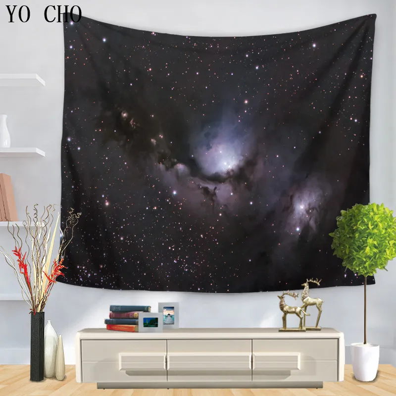 Йо Чо 3D Moon Galaxy Звездное небо Гобелены Домашний Декор настенный Boho пляж Пледы Полотенца Йога Коврики Постельные покрывала Скатерти Ковры