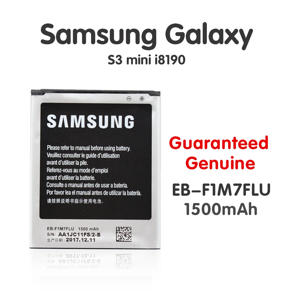 Сменный аккумулятор EB-F1M7FLU для samsung Galaxy S3 MINI I8190 GT-I8190 I8160 Batterijen 1500mAh Accu Batteria Accu