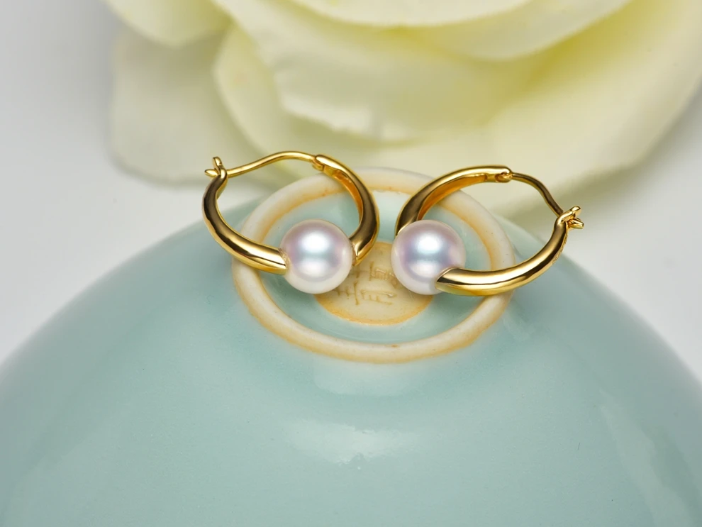 akoya pearl hoop earring (4)