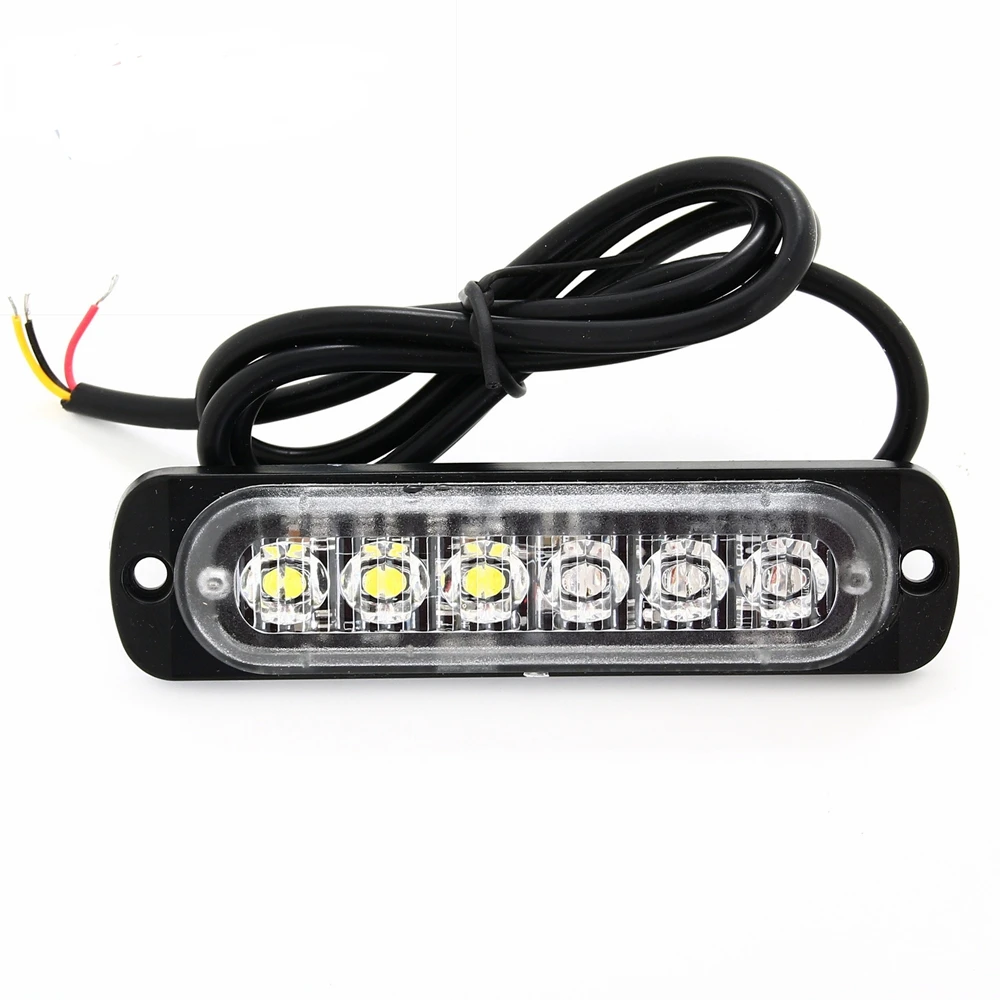 Eonstime 6W 12 V/24 V автомобиль 6Led Строб Предупреждение светильник с тактовой мерцающей светильник бар грузовик контрольная лампа Янтарный/Желтый Красный сине-белые