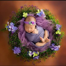 Детская кольцевая корзина реквизит для фотосессии новорожденных Цветочные украшения из ротанга коробка аксессуары для фотостудии