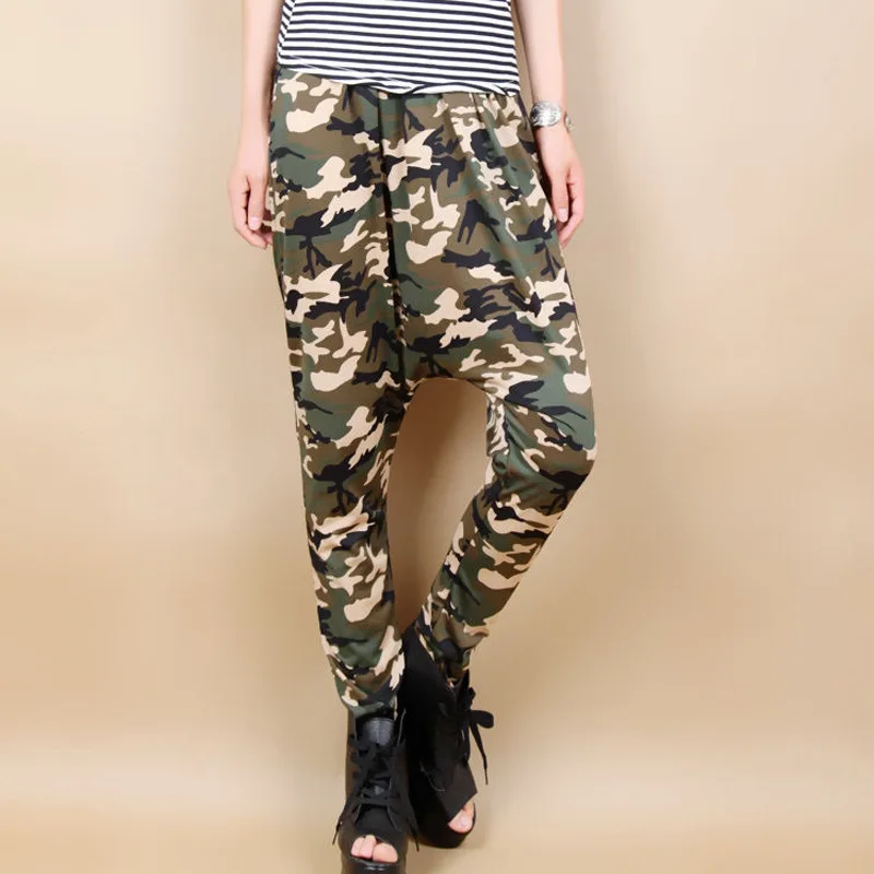

New Harem Camouflage Loose Trousers Sarouel Femme Pants Women 7PT034