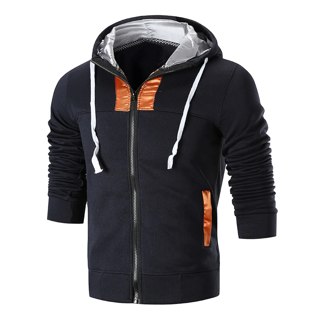 Aliexpress.com : Buy Men's Slim Long Sleeve Zipper Hoodie Hooded ...