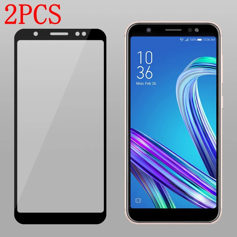 

2PCS Full Glue Full Cover Tempered Glass For ASUS ZenFone Max (M1) Screen Protector protective film For ASUS ZB556KL glass