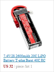 6,4 V 2S 900mAh аккумулятор большой разъем Tamiya для радиоуправляемой модели Багги грузовика Truggy гоночный автомобиль катер