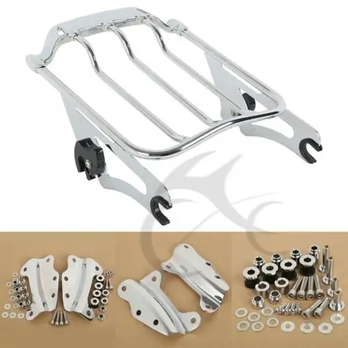 Two-Up Luggage Rack 4 Point Docking For Harley Touring Electra Street Glide Road King FLHT FLHX FLTR 09-13