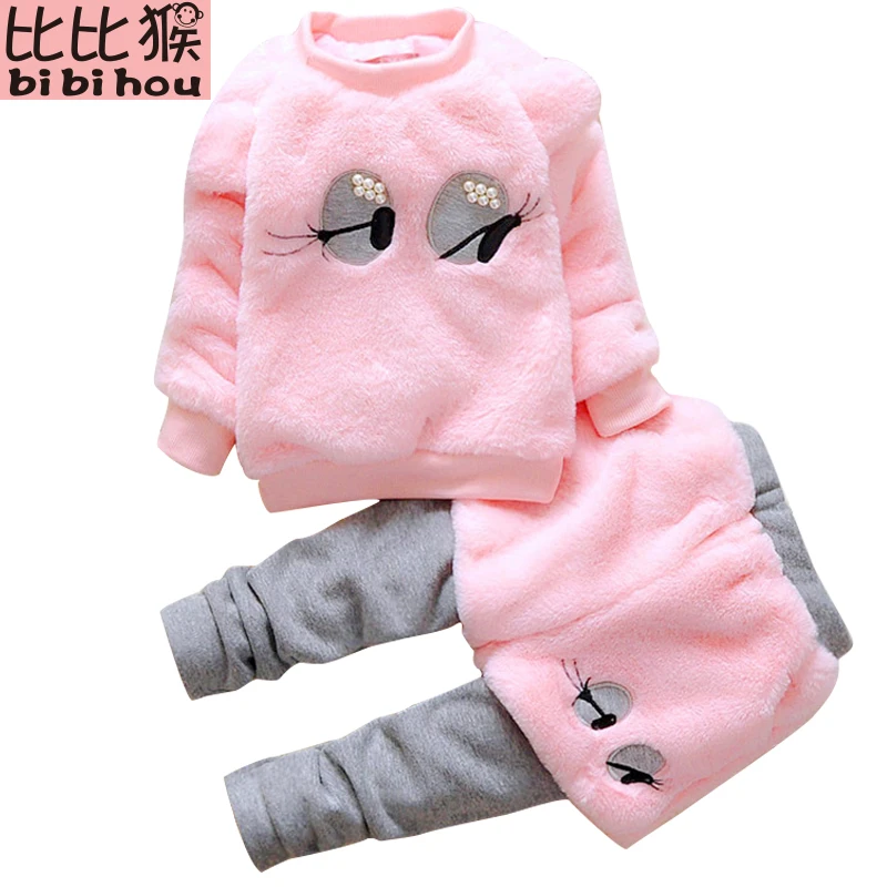 

Girls Clothes Sets Long Sleeve Sport Suit Winter Baby Girl Clothes Sets Cotton Tracksuit For Kids Outfit Suits Children Clothing
