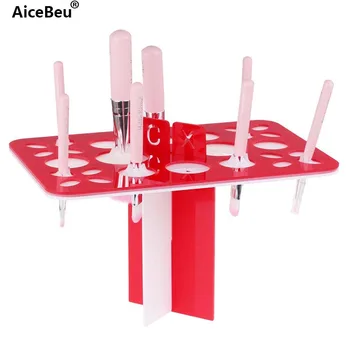 

AiceBeu 26 Holes Stand For Brush Holder Make Up Drying Rack Organizer Shelf Tree Organizer Foundation Brushes Dryer Stand Tool